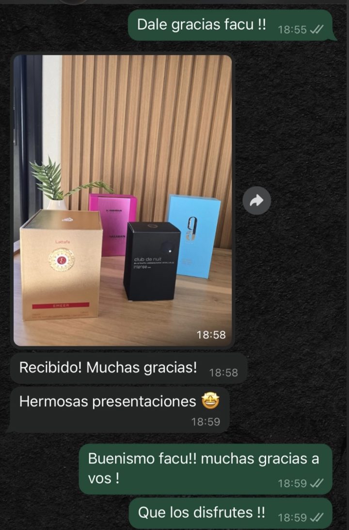 Mensaje de un cliente por WhatsApp